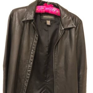 Banana Republic Black Leather Jacket size small